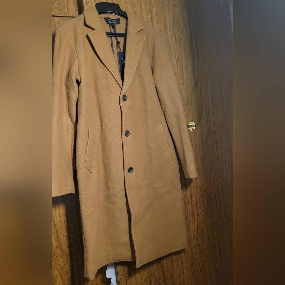 Mens "rag & bone" camel blanket coat   size: small